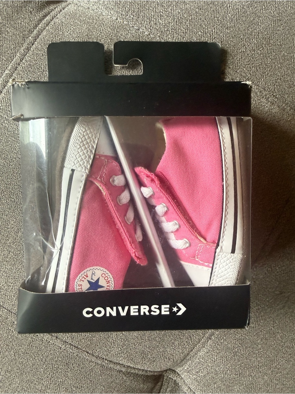 Converse Kids Canvas Low-Top Sneakers in Pink and White